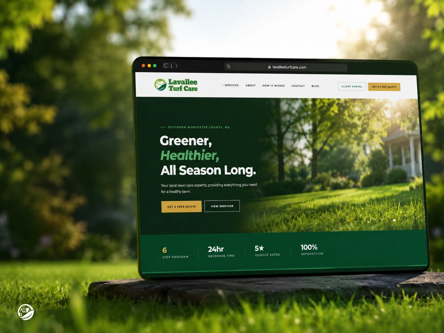 Lavallee Turf Care website preview